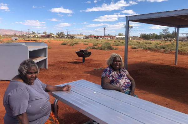 Photo: Linda Allen and Punata Stockman are happy with the new picnic facilities